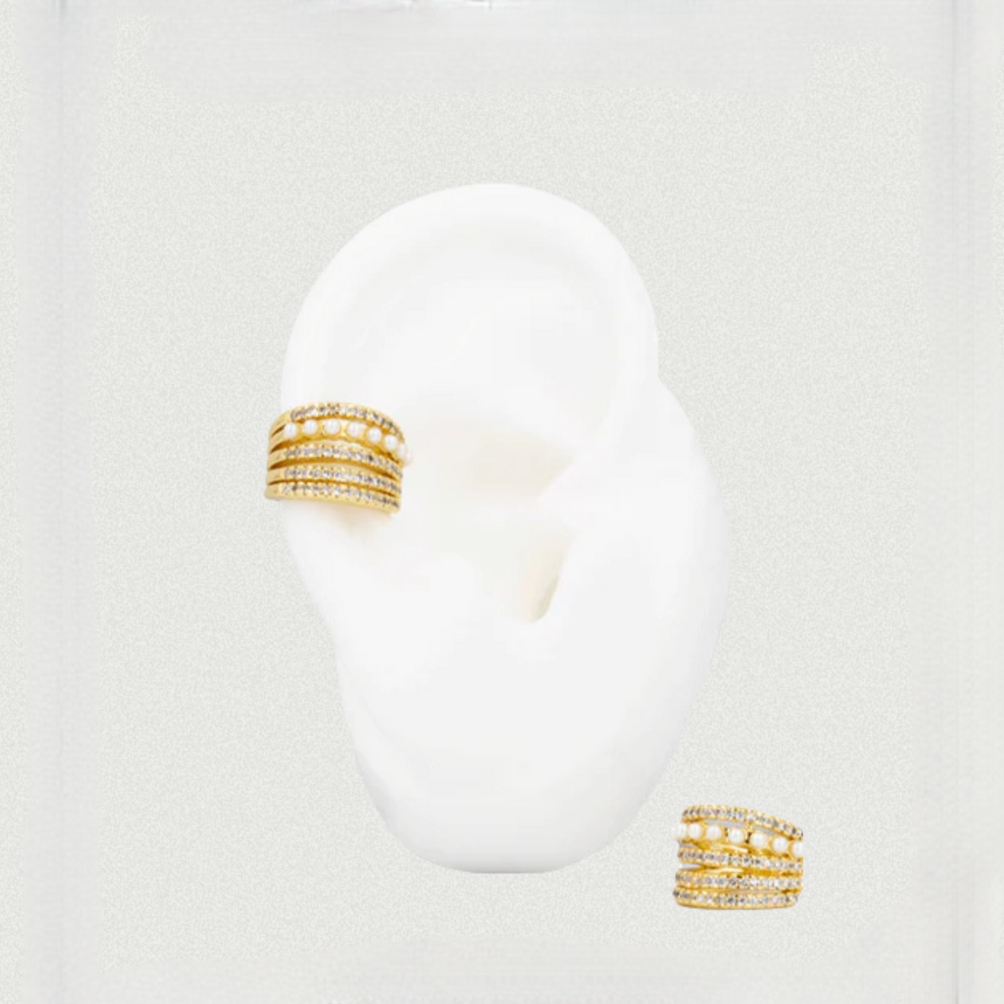 Ear Cuff Perlas & Cristales