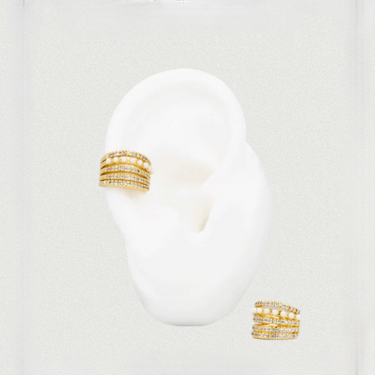 Ear Cuff Perlas & Cristales